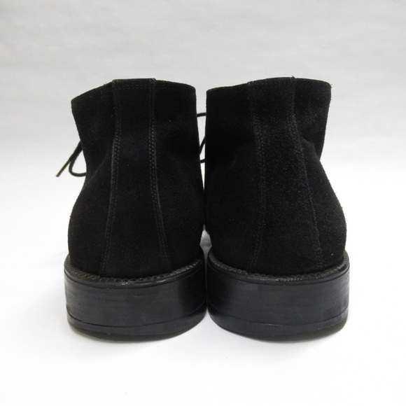 auth SALVATORE FERRAGAMO size 8 Black Suede CHUKKA - Picture 6 of 8